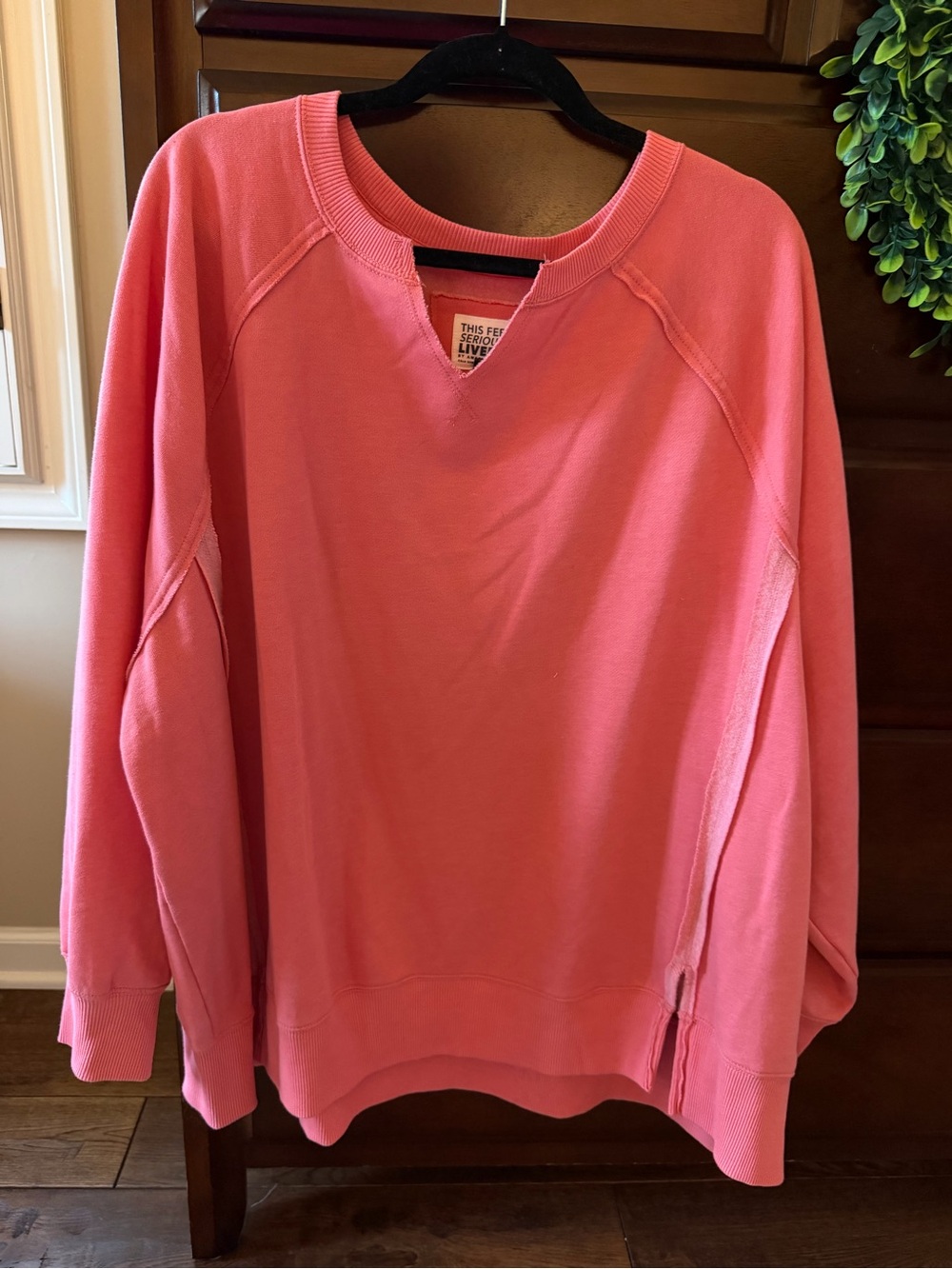 American Eagle Outfitters Coral Crewneck Sweatshirt